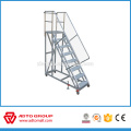 aluminum folding stairs,movable platform ladder,aluminum stair with big platform